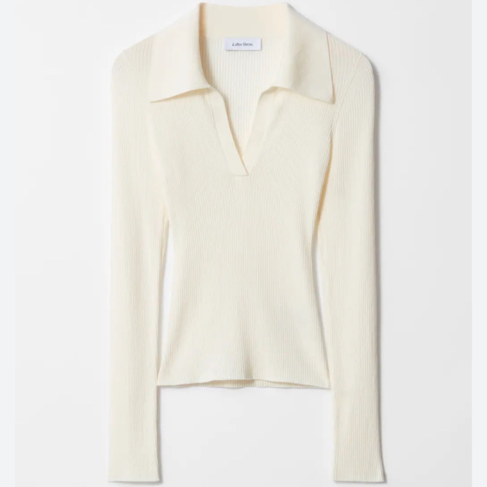 OPT ribbed polo long sleeve shirt